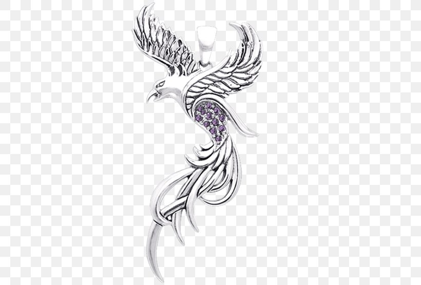 Phoenix Charms & Pendants Necklace Gold Tattoo, PNG, 555x555px, Phoenix, Beak, Bird, Bird Of Prey, Blue Download Free