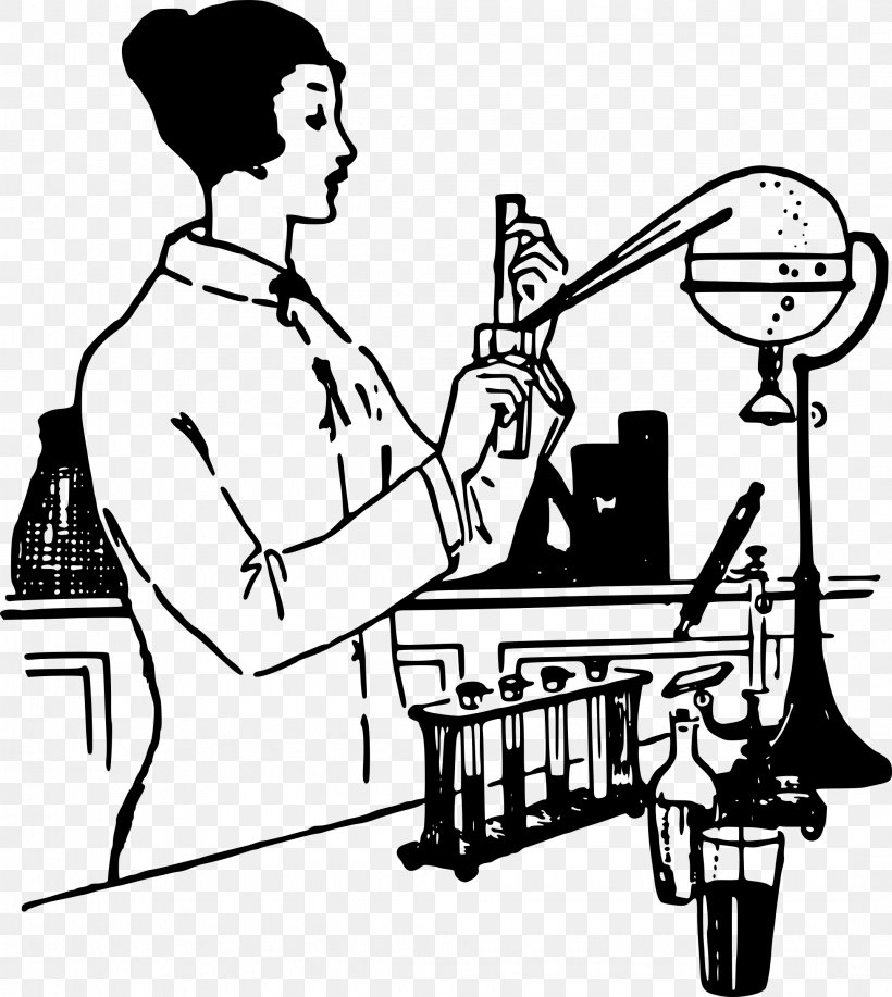 Laboratory Scientist Science Clip Art, PNG, 2146x2400px, Laboratory, Arm, Art, Artwork, Black And White Download Free