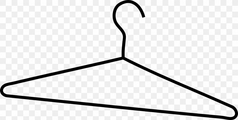Clothes Hanger Coat & Hat Racks Drawing Clip Art, PNG, 2400x1210px, Clothes Hanger, Area, Black And White, Clothing, Coat Download Free