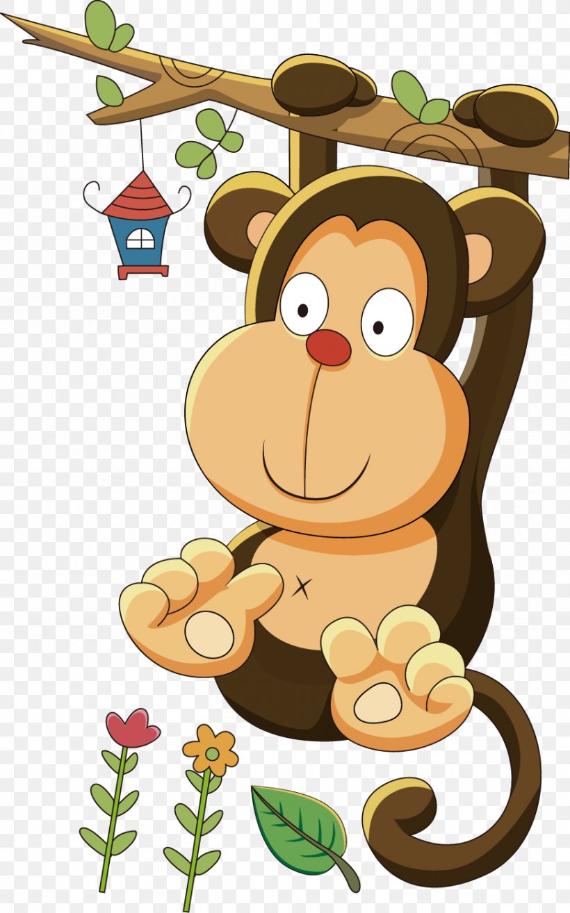 Monkey Cartoon Clip Art, PNG, 872x1398px, Monkey, Cartoon, Human Behavior, Mammal, Organism Download Free