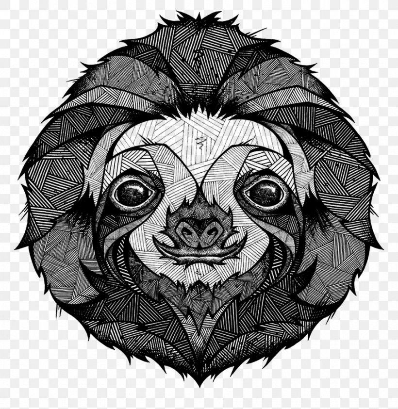 Three-toed Sloth Tattoo Drawing, PNG, 900x926px, Watercolor, Cartoon, Flower, Frame, Heart Download Free