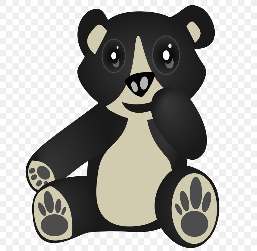 American Black Bear Giant Panda Brown Bear Clip Art, PNG, 800x800px, Watercolor, Cartoon, Flower, Frame, Heart Download Free