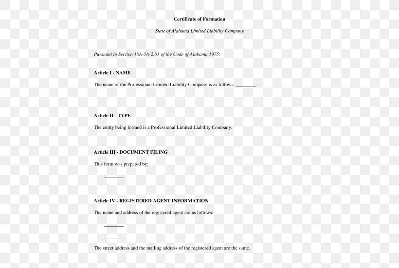 Document Articles Of Organization Template Form Limited Liability Company, PNG, 532x551px, Document, Area, Articles Of Organization, Brand, Certificate Of Incorporation Download Free
