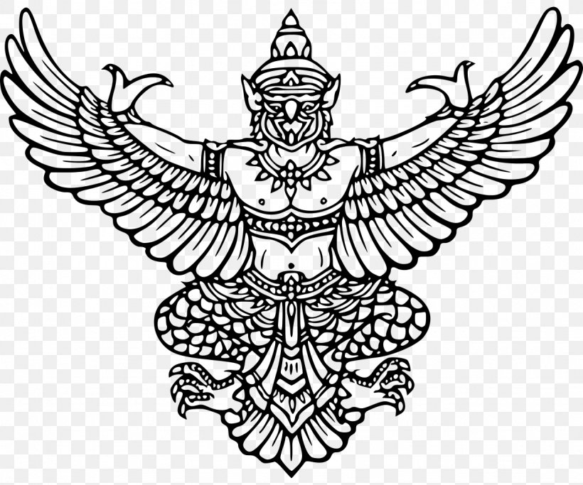 Emblem Of Thailand Garuda Coat Of Arms, PNG, 1229x1024px, Thailand, Art, Artwork, Beak, Bhumibol Adulyadej Download Free