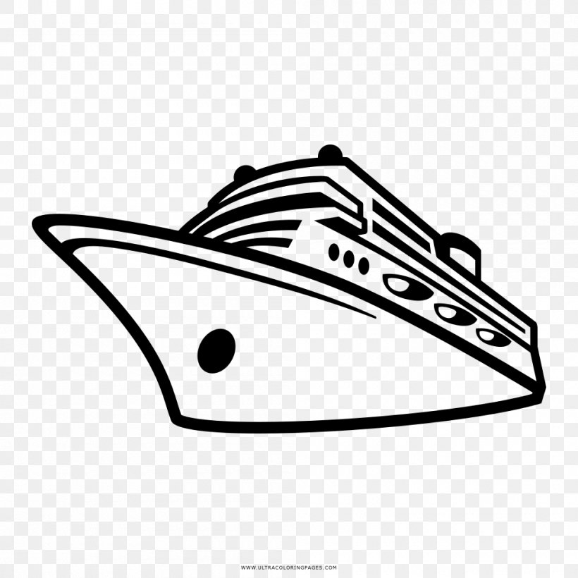 Cruise ship. Editable line sketch. Stock vector illustration. Stock Vector  | Adobe Stock