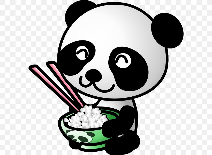 Giant Panda Cuteness Clip Art, PNG, 600x598px, Giant Panda, Art, Artwork, Bear, Black And White Download Free