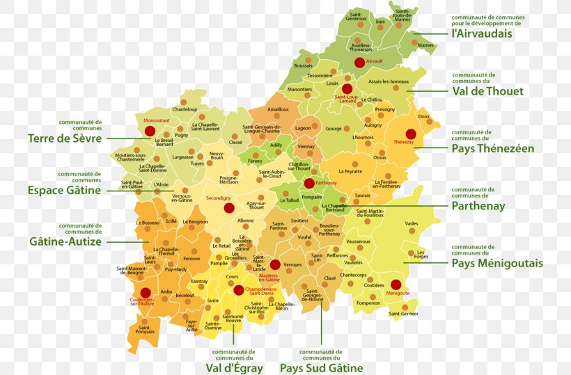 Pays De Gâtine Communauté De Communes Gâtine-Autize Communauté De Communes Du Pays Sud Gâtine Map La Boissière-en-Gâtine, PNG, 740x539px, Map, Area, Cartography, Country, Diagram Download Free