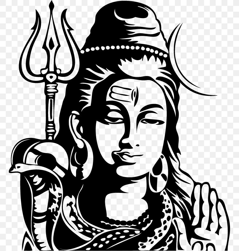 Shiva Hanuman Art Ganesha Sai Baba Of Shirdi, PNG, 760x859px, Shiva, Art, Artwork, Black And White, Drawing Download Free