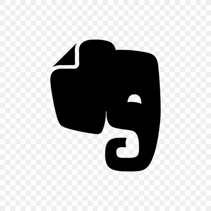 Evernote Note-taking Salesforce.com, PNG, 1024x1024px, Evernote, Black And White, Brand, Hand, Logo Download Free