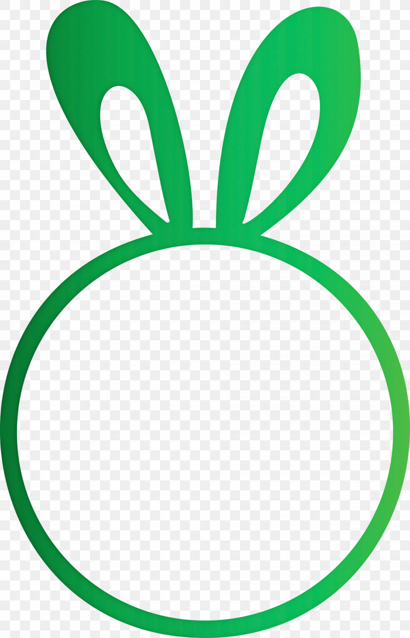 Easter Bunny Frame, PNG, 1928x3000px, Easter Bunny Frame, Circle, Green, Oval Download Free