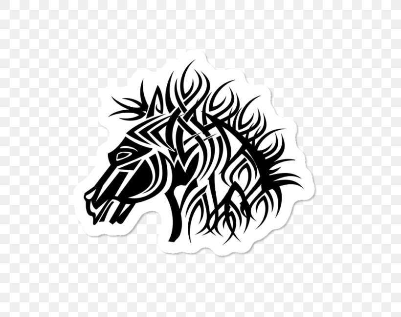 Horse Cartoon, PNG, 650x650px, Tattoo, Blackandwhite, Decal, Drawing, Head Download Free