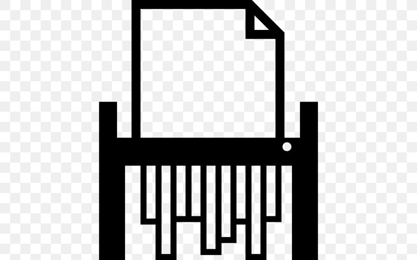Paper Shredder Symbol Clip Art, PNG, 512x512px, Paper, Area, Black, Black And White, Brand Download Free