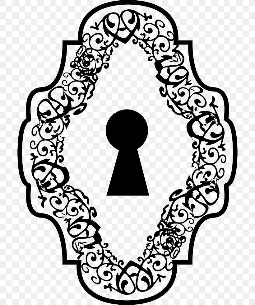 Keyhole, PNG, 708x980px, Ornament, Area, Artwork, Black And White, Drawing Download Free