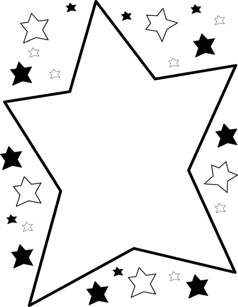 Star Black And White Clip Art, PNG, 850x1100px, Star, Area, Art, Art Paper, Artwork Download Free