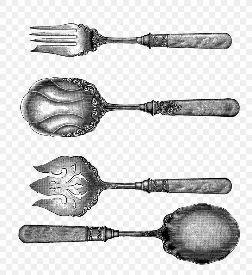 Cutlery Spoon Postage Stamps Fork Clip Art, PNG, 1465x1600px, Cutlery, Art, Black And White, Collage, Digital Stamp Download Free