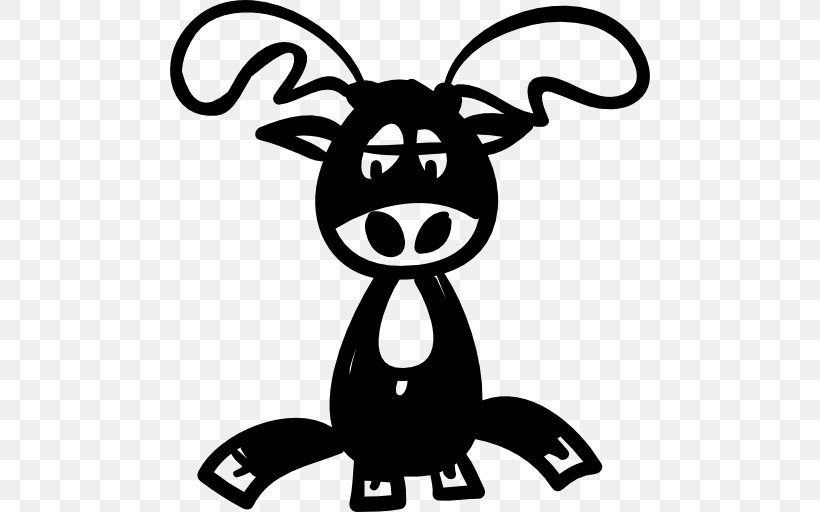 Reindeer Clip Art, PNG, 512x512px, Reindeer, Artwork, Black And White, Cartoon, Cattle Like Mammal Download Free