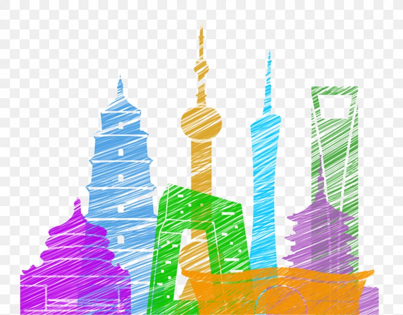 Tianhe District Canton Tower Architecture Silhouette, PNG, 1024x802px, Tianhe District, Architecture, Canton Tower, Cartoon, China Download Free