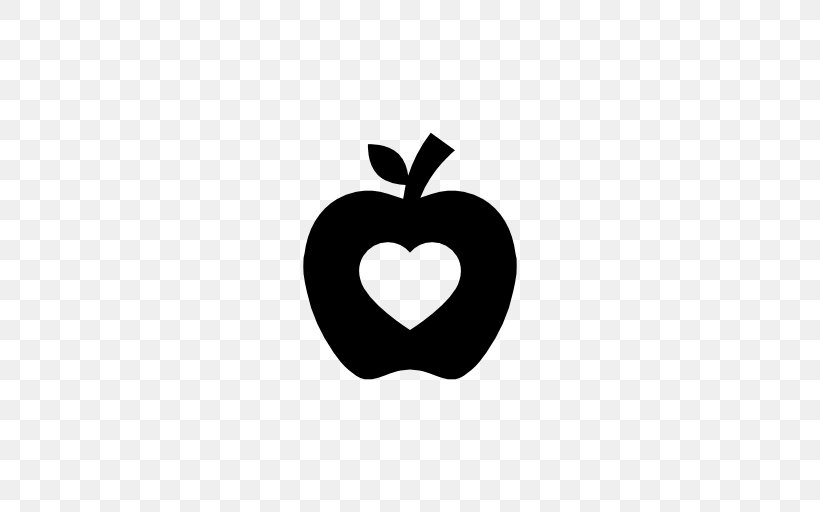 Apple Logo Symbol, PNG, 512x512px, Apple, Black And White, Blue Box, Graphical User Interface, Heart Download Free