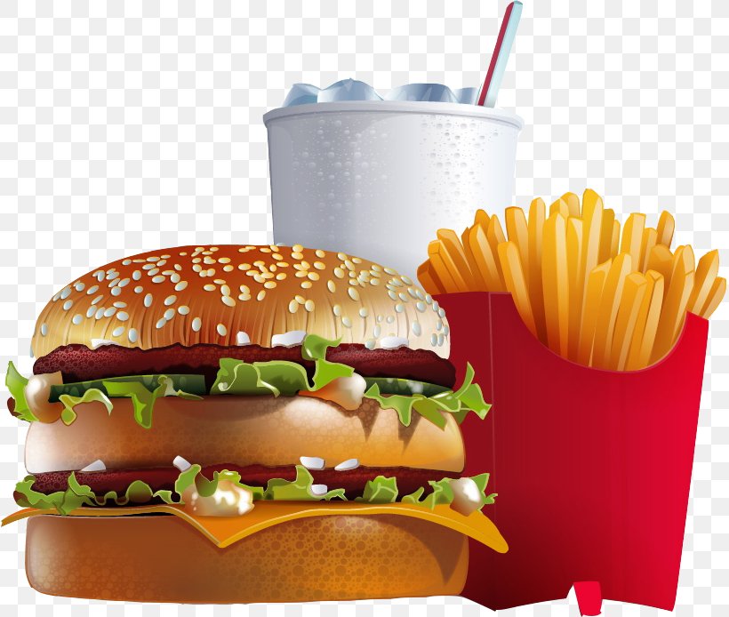 Fast Food Junk Food Hamburger Chicken Nugget French Fries, PNG, 817x694px, Fast Food, American Food, Big Mac, Breakfast Sandwich, Buffalo Burger Download Free