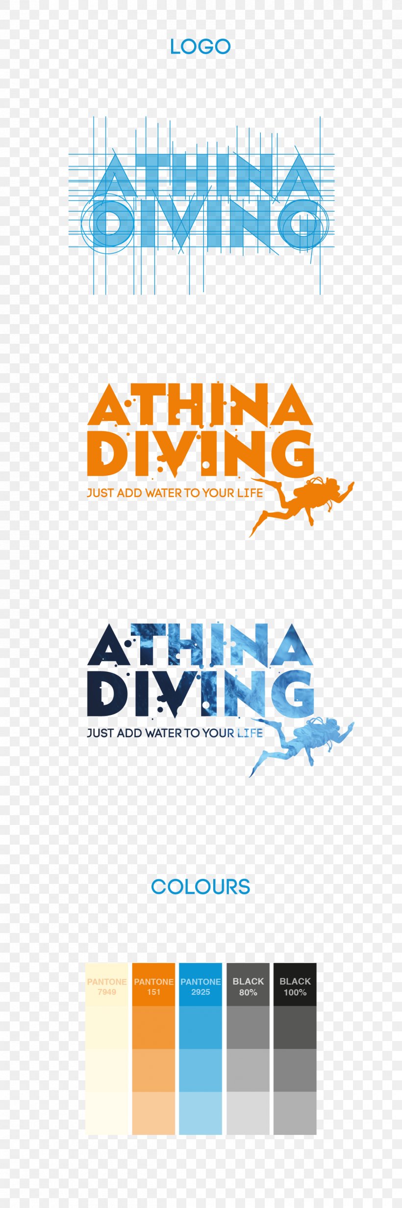 Logo Brand Underwater Diving Scuba Diving, PNG, 1250x3751px, Logo, Area, Blue, Brand, Diagram Download Free