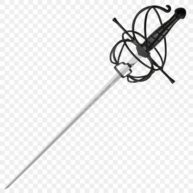 Rapier Fencing Sword Duel Foil, PNG, 850x850px, Rapier, Baskethilted Sword, Black And White, Blade, Claymore Download Free