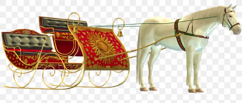 Santa Sled Santa Sleigh Christmas, PNG, 1000x428px, Santa Sled, Bridle, Carriage, Christmas, Horse Harness Download Free