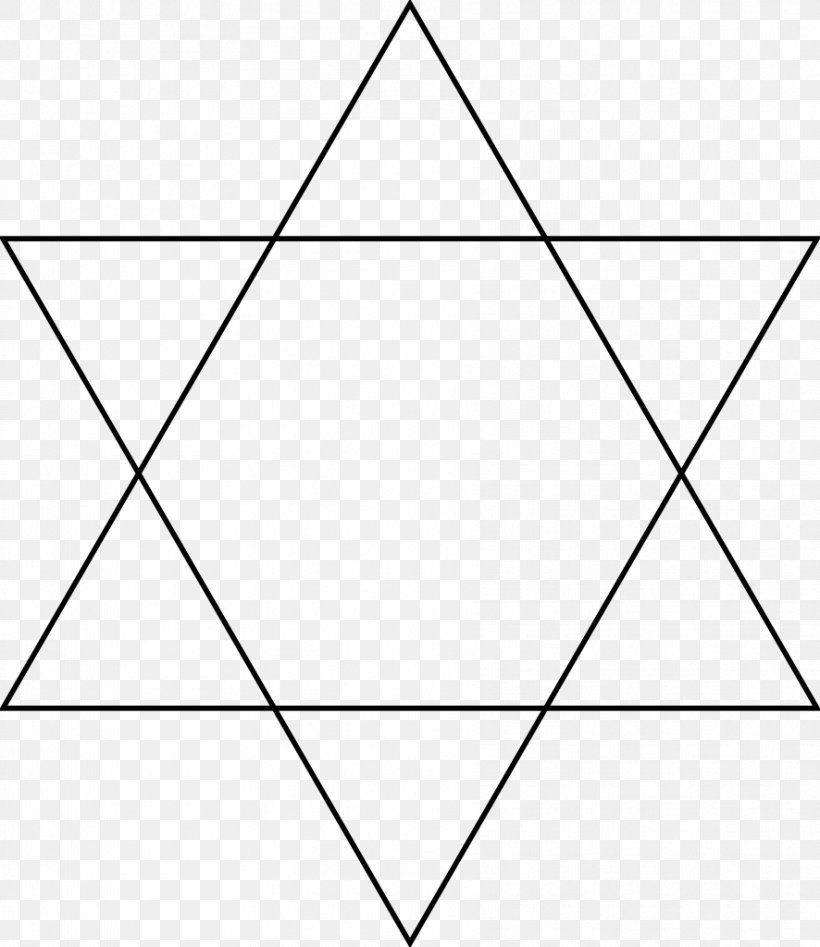 Hexagram Star Polygon Star Of David Symbol, PNG, 886x1024px, Hexagram, Area, Black, Black And White, Diagram Download Free