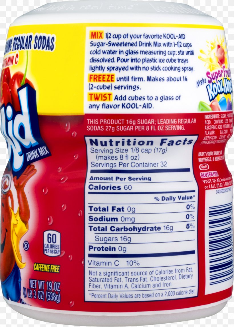 Kool-Aid Drink Mix Fizzy Drinks Nutrition Facts Label LUNA Bar, PNG, 1784x2500px, Koolaid, Calorie, Drink Mix, Fizzy Drinks, Flavor Download Free