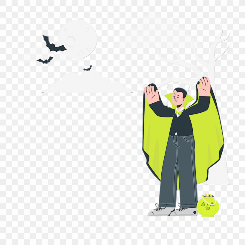 Logo Cartoon Character Yellow Text, PNG, 2000x2000px, Halloween, Cartoon, Character, Happiness, Line Download Free