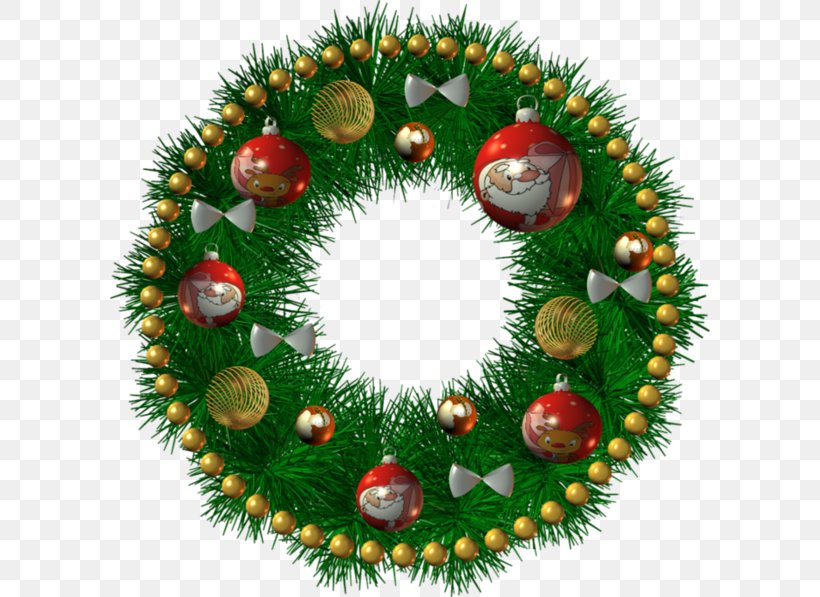 Christmas Ornament Wreath Santa Claus Christmas Tree, PNG, 600x597px, Christmas Ornament, Advent Wreath, Christmas, Christmas Decoration, Christmas Tree Download Free