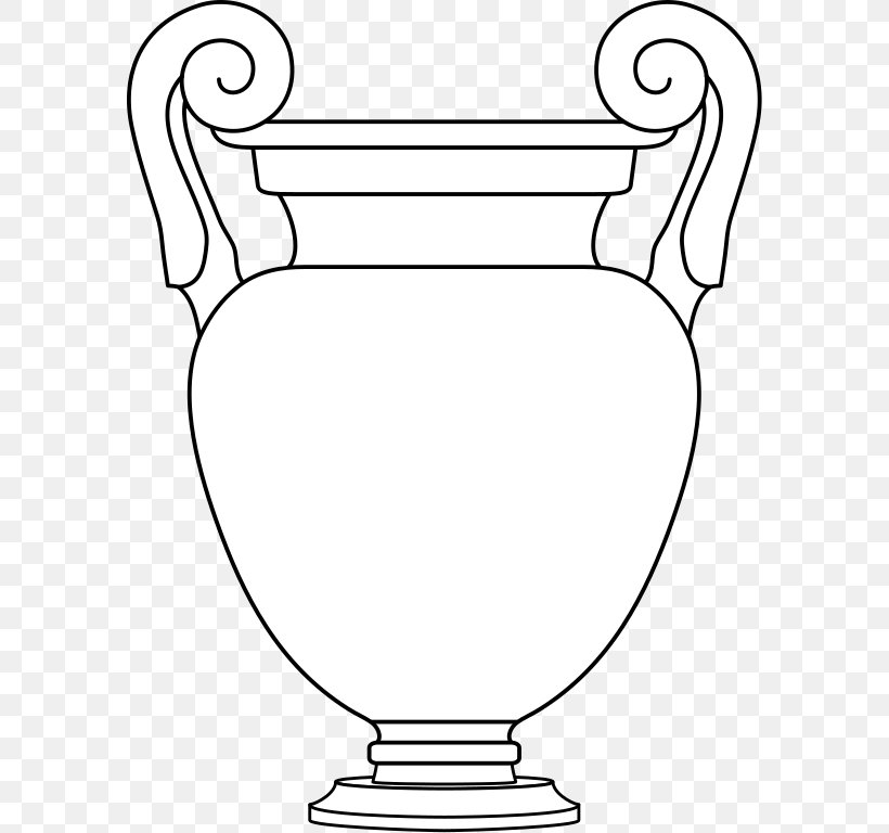 Krater Volute Line Art Vase Drawing, PNG, 586x768px, Krater, Area, Attic, Black And White, Coloring Book Download Free