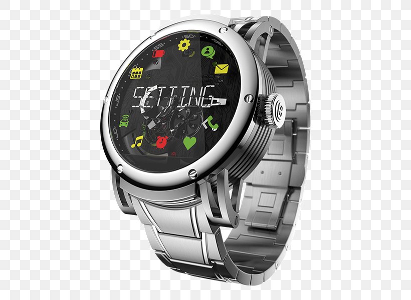 Smartwatch Clock Dot Matrix Strap, PNG, 600x600px, Watch, Android, Baselworld, Brand, Clock Download Free