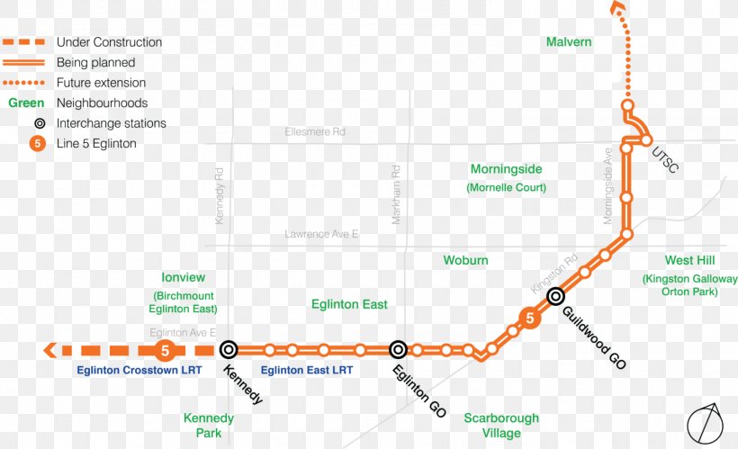 Eglinton Avenue Line 5 Eglinton Line 3 Scarborough Eglinton Station Mount Dennis Station, PNG, 1500x913px, Eglinton Avenue, Area, Brand, Diagram, John Tory Download Free