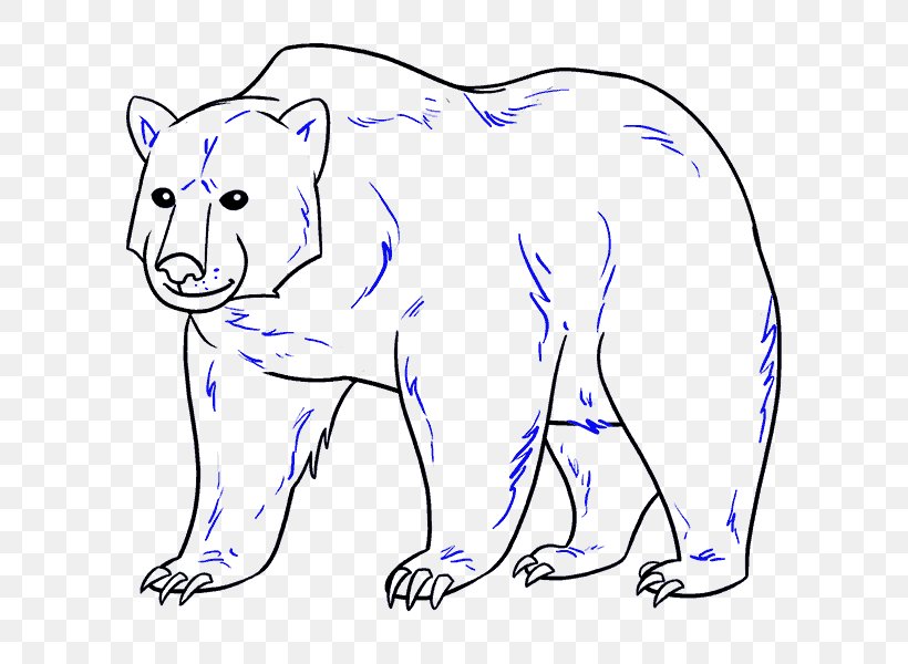 Polar Bear Giant Panda Grizzly Bear Drawing, PNG, 678x600px, Watercolor, Cartoon, Flower, Frame, Heart Download Free