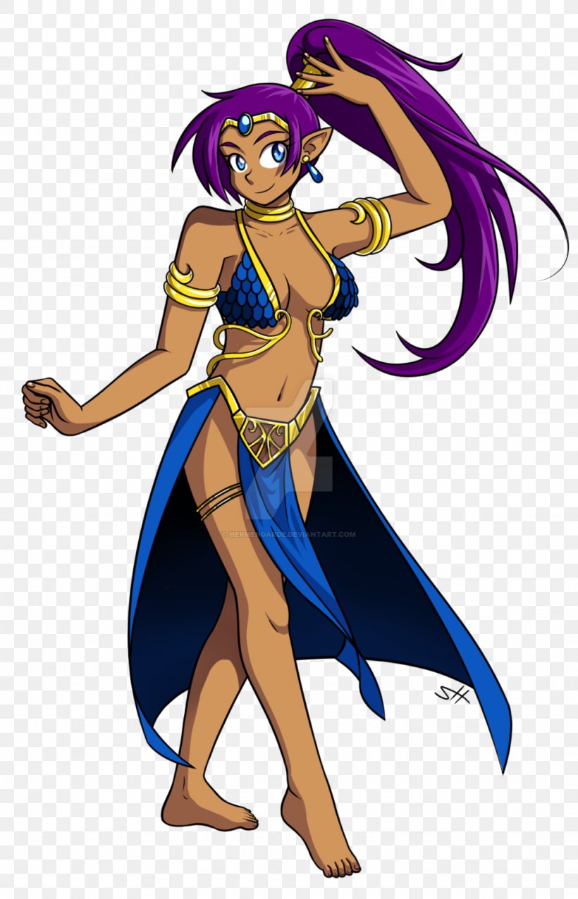Shantae: Risky's Revenge Shantae: Half-Genie Hero Shantae And The Pirate's Curse Belly Dance, PNG, 1024x1594px, Watercolor, Cartoon, Flower, Frame, Heart Download Free