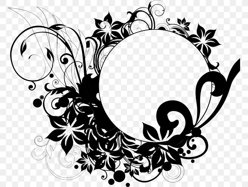 Vector Graphics Clip Art Image, PNG, 768x618px, Borders And Frames, Blackandwhite, Floral Design, Line Art, Monochrome Photography Download Free