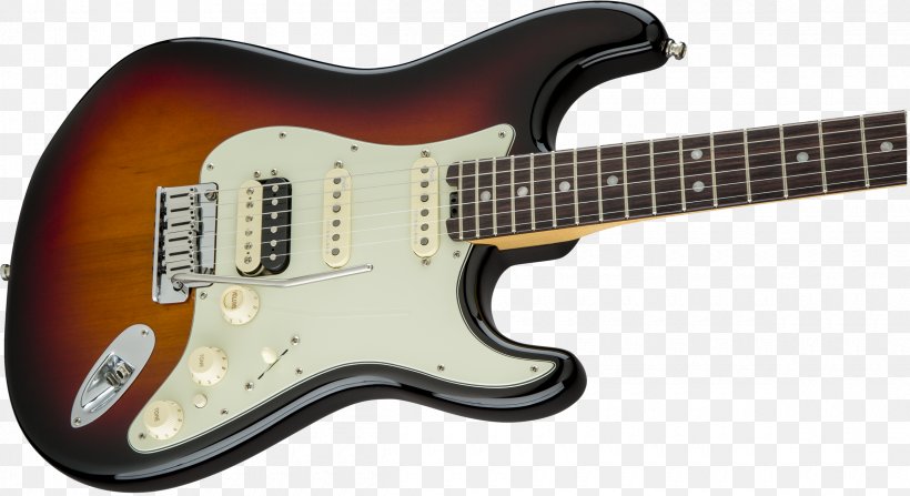 Elite Stratocaster Fender Stratocaster Fender Musical Instruments Corporation Sunburst Guitar, PNG, 2400x1309px, Elite Stratocaster, Acoustic Electric Guitar, Bass Guitar, Electric Guitar, Electronic Musical Instrument Download Free