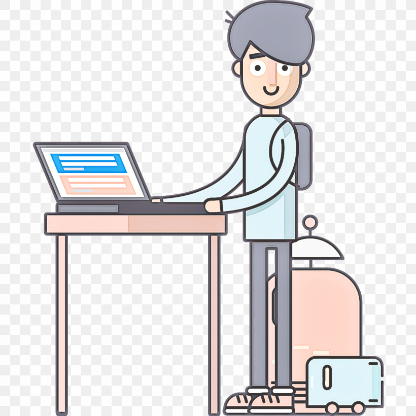 Cartoon Job Line Desk Computer Desk, PNG, 1200x1200px, Cartoon, Computer Desk, Desk, Furniture, Job Download Free