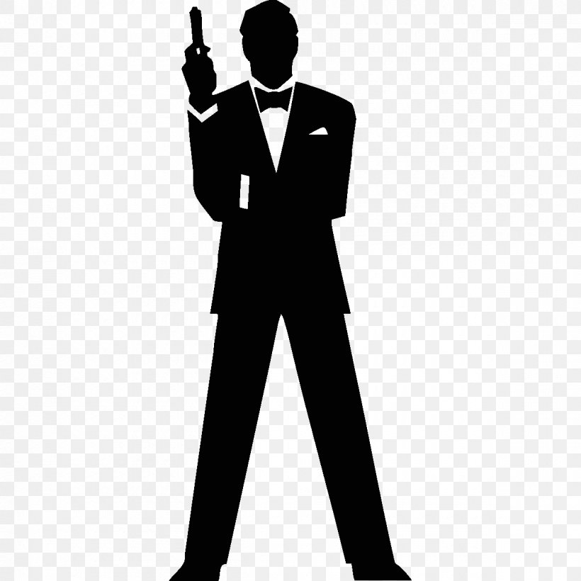 James Bond Film Series James Bond 007: From Russia With Love Silhouette, PNG, 1200x1200px, James Bond, Black And White, Formal Wear, Gentleman, Goldeneye Download Free