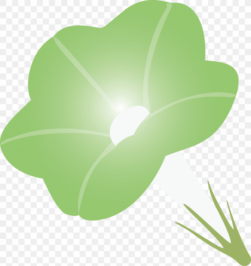 Morning Glory Flower, PNG, 2830x3000px, Morning Glory Flower, Clover, Flower, Green, Leaf Download Free