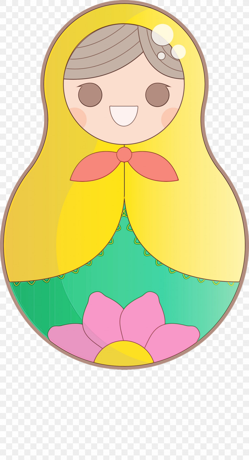 Yellow Character Flower Character Created By, PNG, 1623x3000px, Colorful Russian Doll, Character, Character Created By, Flower, Paint Download Free