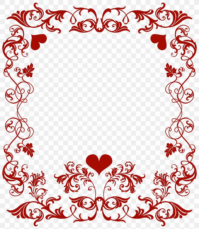 Valentine's Day Heart Clip Art, PNG, 6936x8000px, Watercolor, Cartoon, Flower, Frame, Heart Download Free