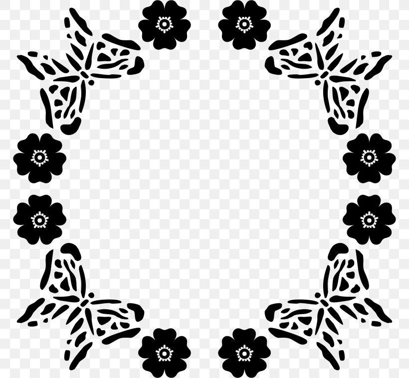 Butterfly Black And White Drawing Clip Art, PNG, 768x759px, Butterfly, Art, Artwork, Black, Black And White Download Free