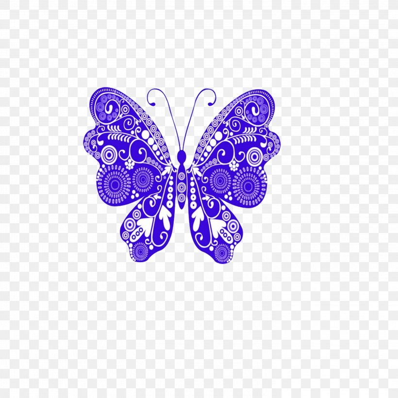 Butterfly Euclidean Vector Clip Art, PNG, 2953x2953px, Butterfly, Art, Brush Footed Butterfly, Insect, Invertebrate Download Free