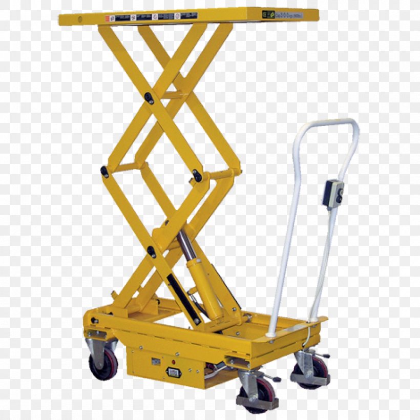 Lift Table Aerial Work Platform Hydraulics Pallet Jack Forklift, PNG, 1000x1000px, Lift Table, Aerial Work Platform, Cart, Caster, Crane Download Free