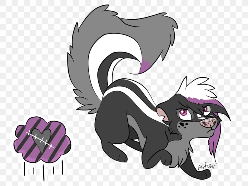 Scared Skunk Drawing Cat, PNG, 1024x768px, Watercolor, Cartoon, Flower, Frame, Heart Download Free