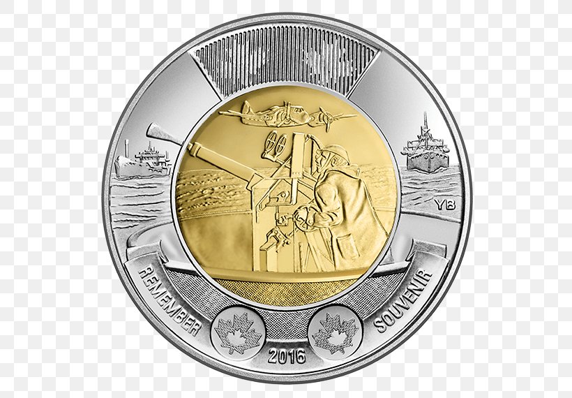Canada In Flanders Fields Battle Of The Atlantic Toonie Australian Two-dollar Coin, PNG, 570x570px, Canada, Australian Twodollar Coin, Battle Of The Atlantic, Canadian Dollar, Cash Download Free