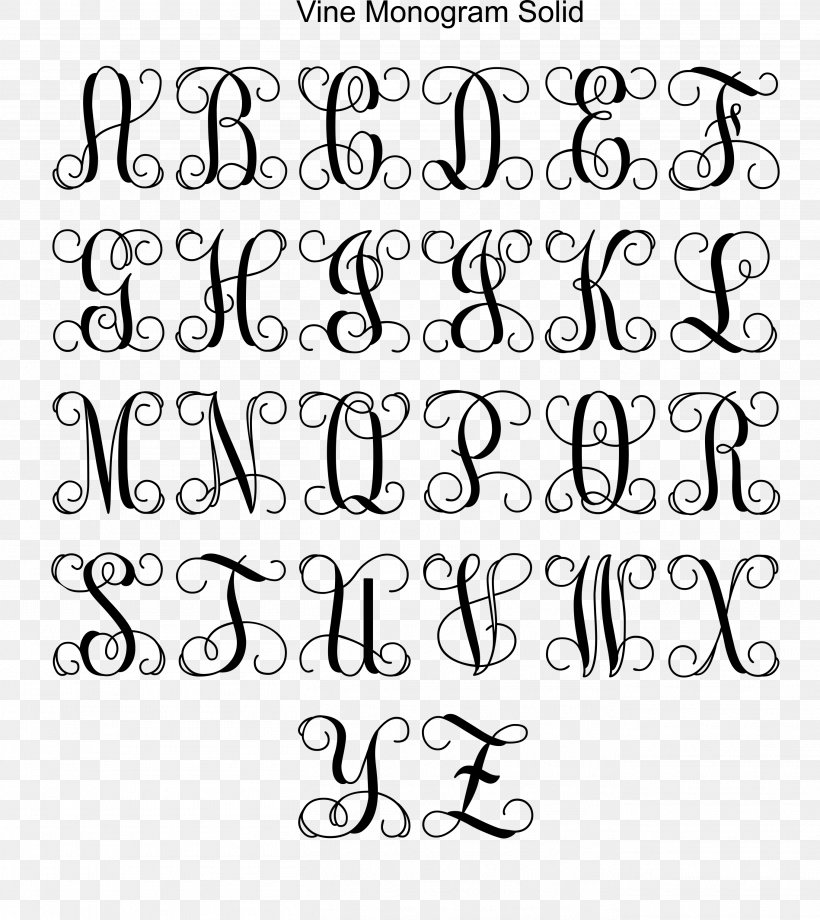 Letter Handwriting Monogram Calligraphy Font, PNG, 2717x3051px, Letter, Alphabet, Area, Black And White, Calligraphy Download Free
