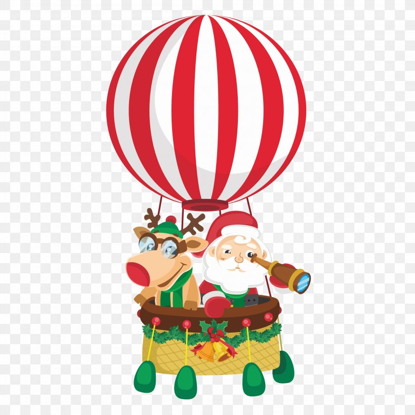 Santa Claus Reindeer Christmas Day Rudolph Image, PNG, 2200x2200px, Santa Claus, Balloon, Cartoon, Christmas, Christmas Day Download Free