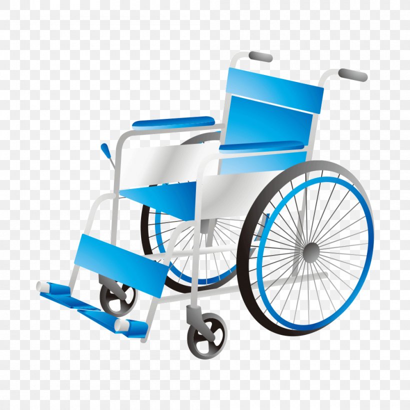 Wheelchair Sitting Disability, PNG, 1000x1000px, Wheelchair, Bicycle Accessory, Blue, Cartoon, Chair Download Free